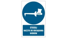ZNAK - GL036 Stosuj haczyk do odciągania wiórów 10 x 15 cm KS - Folia podłogowa foto.