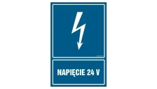 ZNAK - HG007 Napięcie 24 V 30 x 45 cm FN - Folia samoprzylepna