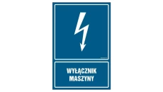 ZNAK - HG051 Wyłącznik maszyny 30 x 45 cm PN - Płyta 1mm