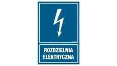 ZNAK - HG057 Rozdzielnia elektryczna 15 x 22,5 cm PN - Płyta 1mm
