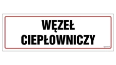 ZNAK - NC103 Węzeł ciepłowniczy 45 x 15 cm PN - Płyta 1mm