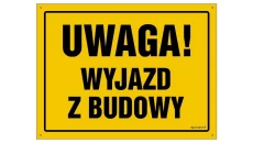 ZNAK - OA087 Uwaga! Rezerwa 80 x 57 cm BN - Płyta żółta 0,6mm