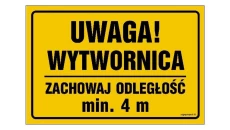ZNAK - NC064 Uwaga 45 x 30 cm PN - Płyta 1mm