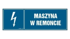 ZNAK - HH030 Maszyna w remoncie 20 x 6,7 cm FN - Folia samoprzylepna