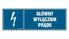 ZNAK - HH014 Główny wyłącznik prądu 30 x 10 cm FN - Folia samoprzylepna