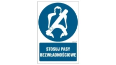 ZNAK - GL024 Stosuj pasy bezwładnościowe 25 x 37,5 cm KN - Folia podłogowa