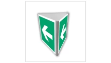 ZNAK - AE805 Kierunek drogi ewakuacyjnej (3D dościenny) 15 x 15 cm PN - Płyta 1mm