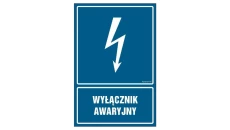 ZNAK - HG032 Wyłącznik awaryjny 30 x 45 cm PN - Płyta 1mm