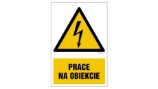 ZNAK - HA025 Prace na obiekcie 50 x 75 cm PN - Płyta 1mm