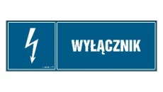 ZNAK - HH009 Wyłącznik - arkusz 8 naklejek - arkusz 8 naklejek 10 x 3,3 cm FN - Folia samoprzylepna