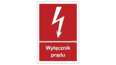 ZNAK - BC007 Wyłącznik prądu - arkusz 9 naklejek 5 x 7,4 cm FN - Folia samoprzylepna