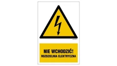 ZNAK - HA030 Nie wchodzić ! Rozdzielnia Elektryczna 10 x 15 cm PN - Płyta 1mm