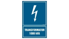 ZNAK - HG026 Transformator 1000 kVA 25 x 37,5 cm PN - Płyta 1mm
