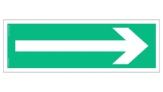 ZNAK - AA008 Kierunek drogi ewakuacyjnej 60 x 20 cm TS - Płyta TD foto.