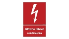 ZNAK - BC010 Główna tablica rozdzielcza 25 x 37 cm FN - Folia samoprzylepna