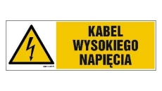 ZNAK - HB005 Kabel wysokiego napięcia 15 x 5 cm FN - Folia samoprzylepna