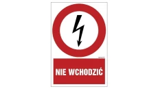 ZNAK - HC005 Nie wchodzić 50 x 75 cm FN - Folia samoprzylepna