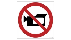 ZNAK - GB016 Zakaz filmowania 35 x 35 cm TS - Płyta TD foto.