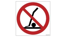 ZNAK - GB020 Zakaz podnoszenia wózkiem 15 x 15 cm PS - Płyta 1mm foto.