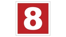 ZNAK - BC028 Liczba 8 20 x 20 cm KN - Folia podłogowa