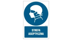 ZNAK - GL026 Strefa aseptyczna 20 x 30 cm FN - Folia samoprzylepna