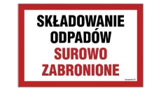 ZNAK - NC061 Odpady medyczne 80 x 40 cm PN - Płyta 1mm