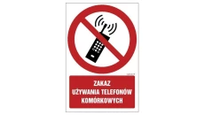 ZNAK - GC030 Zakaz używania telefonów komórkowych 25 x 37,5 cm KS - Folia podłogowa foto.