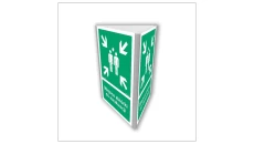 ZNAK - AF807 Miejsce zbiórki do ewakuacji (3D dościenny) 25 x 37,5 cm PN - Płyta 1mm