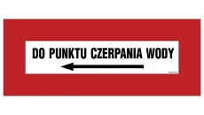 ZNAK - BC120 Do punktu czerpania wody w lewo 36 x 14 cm PS - Płyta 1mm foto.