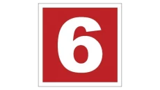 ZNAK - BC026 Liczba 6 25 x 25 cm PN - Płyta 1mm