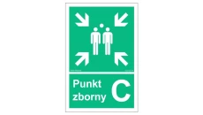 ZNAK - AC045 Punkt zborny C 10 x 15 cm TS - Płyta TD foto.