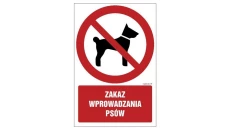 ZNAK - GC075 Zakaz wyprowadzania psów 35 x 52,5 cm FN - Folia samoprzylepna