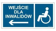 ZNAK - NC114 Wejście dla inwalidów w lewo 30 x 15 cm PN - Płyta 1mm