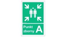 ZNAK - AC043 Punkt zborny A 35 x 52,5 cm KS - Folia podłogowa foto.