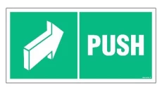 ZNAK - AC034 Push 30 x 10 cm PN - Płyta 1mm