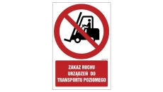 ZNAK - GC005 Zakaz ruchu urządzeń do transportu poziomego 15 x 22,5 cm KS - Folia podłogowa foto.