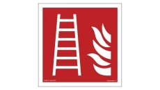 ZNAK - BF003 Drabina pożarowa 20 x 20 cm FN - Folia samoprzylepna