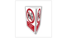 ZNAK - BB820 Nie używać dźwigu w przypadku pożaru (3D dościenny) 20 x 30 cm PS - Płyta 1mm foto.