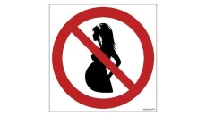 ZNAK - GB059 Zakaz wstępu kobietom w ciąży 50 x 50 cm FN - Folia samoprzylepna