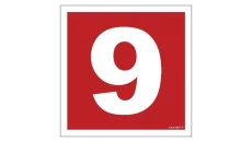 ZNAK - BC029 Liczba 9 20 x 20 cm KS - Folia podłogowa foto.