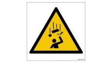 ZNAK - GD035 Ostrzeżenie przed spadającymi elementami 50 x 50 cm PN - Płyta 1mm