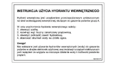 ZNAK - DB029 Instrukcja użycia hydrantu wewnętrznego 35 x 24,5 cm HN - Płyta TD-flex 0,4mm