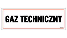 ZNAK - NC101 Gaz techniczny 30 x 10 cm FN - Folia samoprzylepna