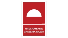 ZNAK - BC062 Uruchamianie gaszenia gazem 35 x 51,8 cm PN - Płyta 1mm