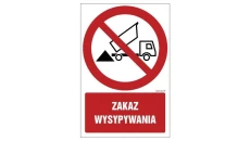 ZNAK - GC034 Zakaz wysypywania 30 x 45 cm PN - Płyta 1mm