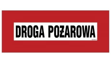 ZNAK - BC104 Droga pożarowa 54 x 21 cm TS - Płyta TD foto.