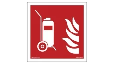 ZNAK - BF009 Wózek gaśniczy 35 x 35 cm FN - Folia samoprzylepna