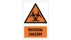 ZNAK - GF070 Materiał zakaźny 70 x 105 cm FS - Folia samoprzylepna foto.