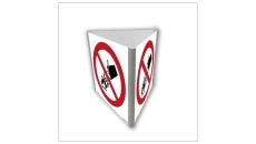 ZNAK - BA803 Zakaz gaszenia wodą (3D dościenny) 10 x 10 cm PN - Płyta 1mm