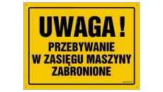 ZNAK - OA040 Uwaga! Prace na wysokości - przejścia nie ma 80 x 57 cm BN - Płyta żółta 0,6mm